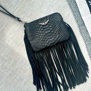 Black Zadig and Voltaire micro wrist purse